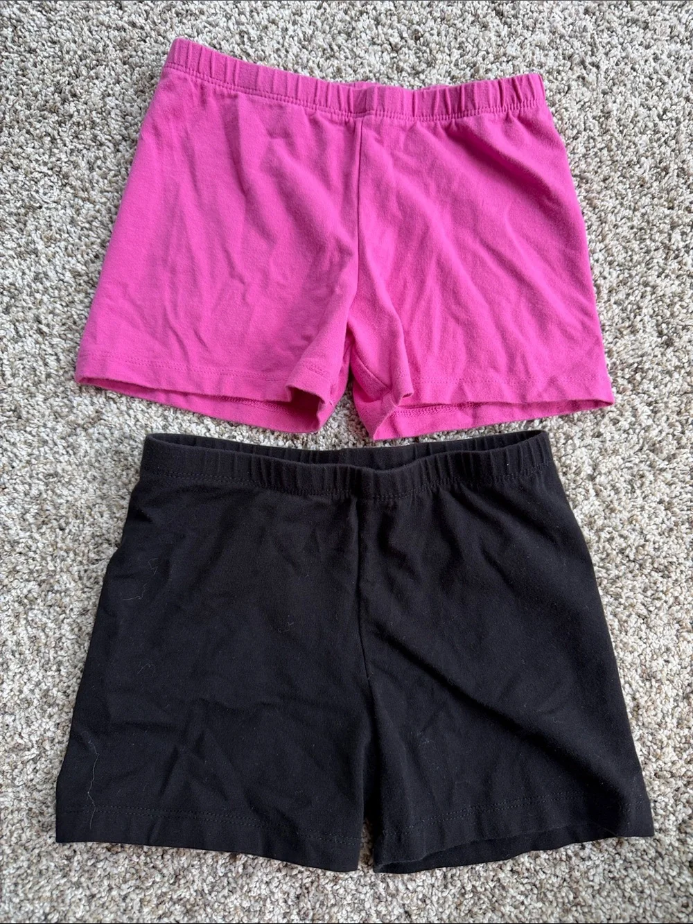 2 - Children's Place girls size medium 7/8 - Pink and Black Cartwheel Shorts